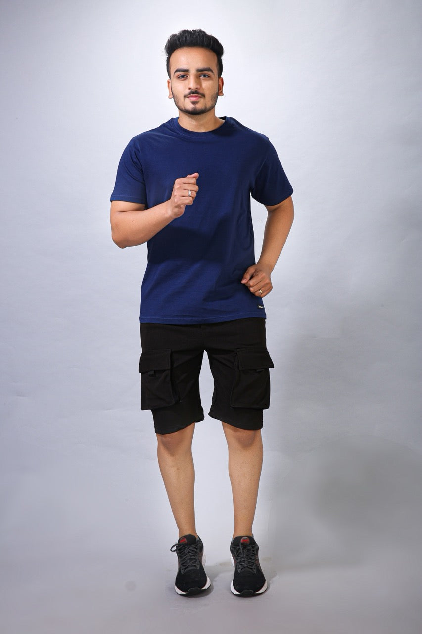 Skin Kef Flow Men's Pageant Blue Athleisure T-shirt