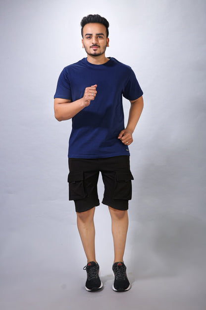 Skin Kef Flow Men's Pageant Blue Athleisure T-shirt