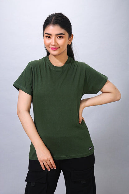Skin Kef Flow Women's Douglas Fir (Green) Athleisure T-Shirt