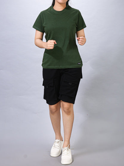 Skin Kef Flow Women's Douglas Fir (Green) Athleisure T-Shirt
