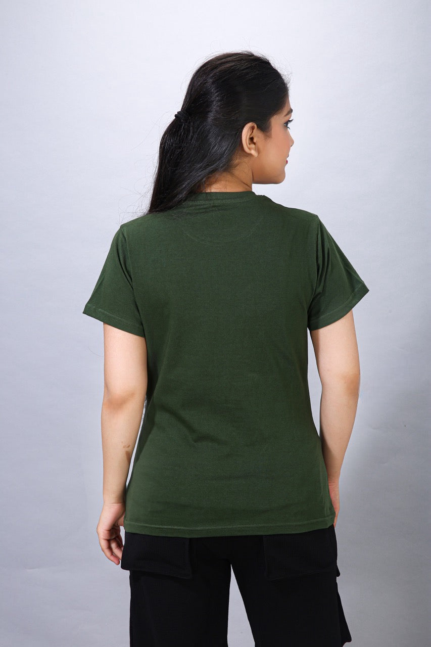 Skin Kef Flow Women's Douglas Fir (Green) Athleisure T-Shirt