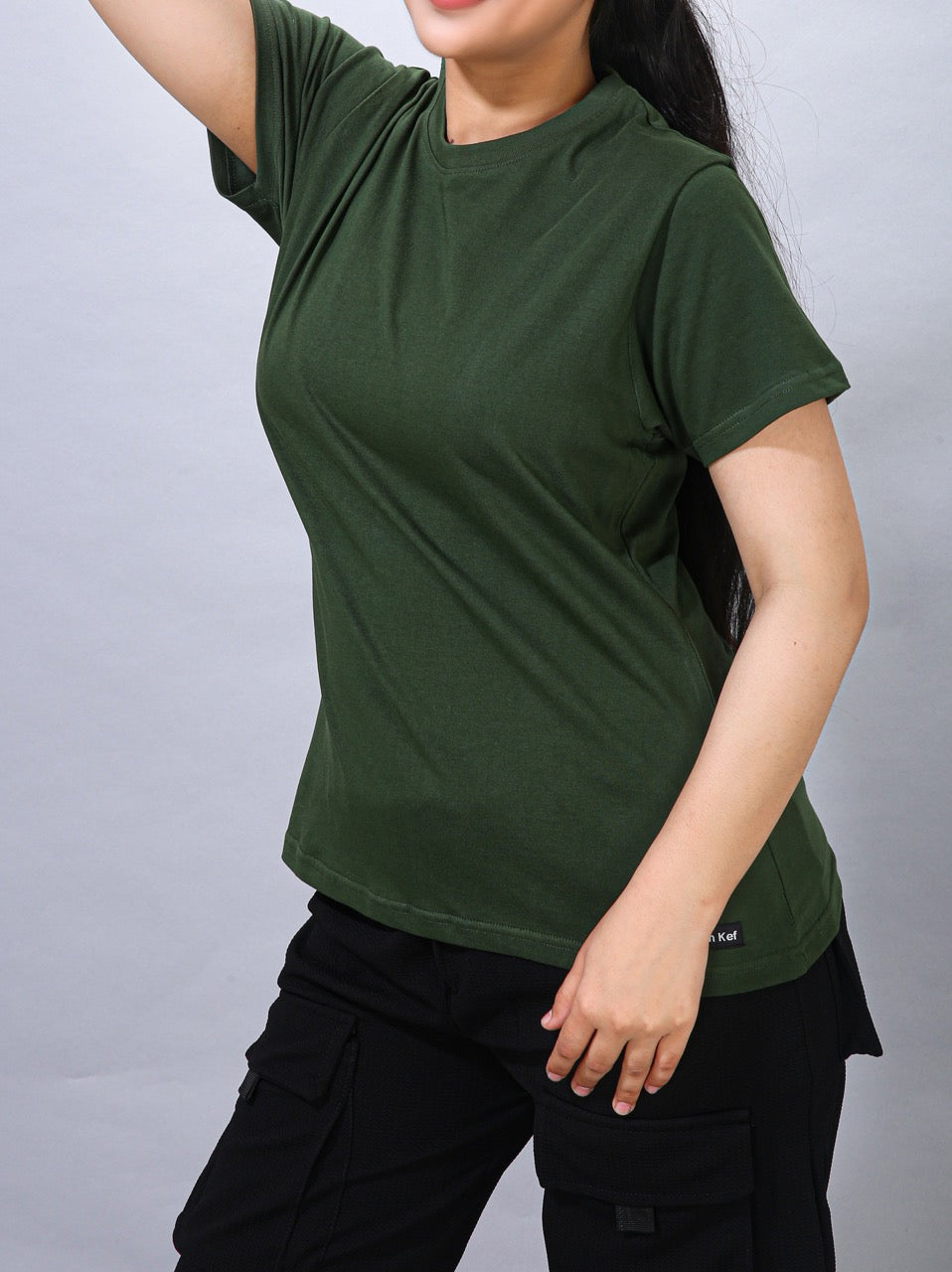 Skin Kef Flow Women's Douglas Fir (Green) Athleisure T-Shirt
