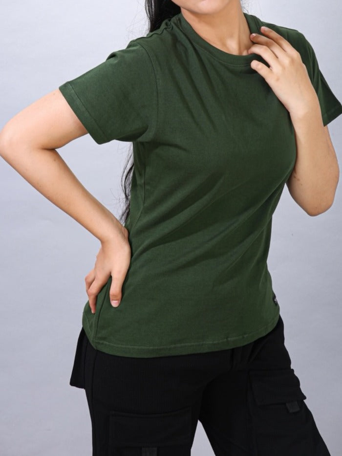 Skin Kef Flow Women's Douglas Fir (Green) Athleisure T-Shirt